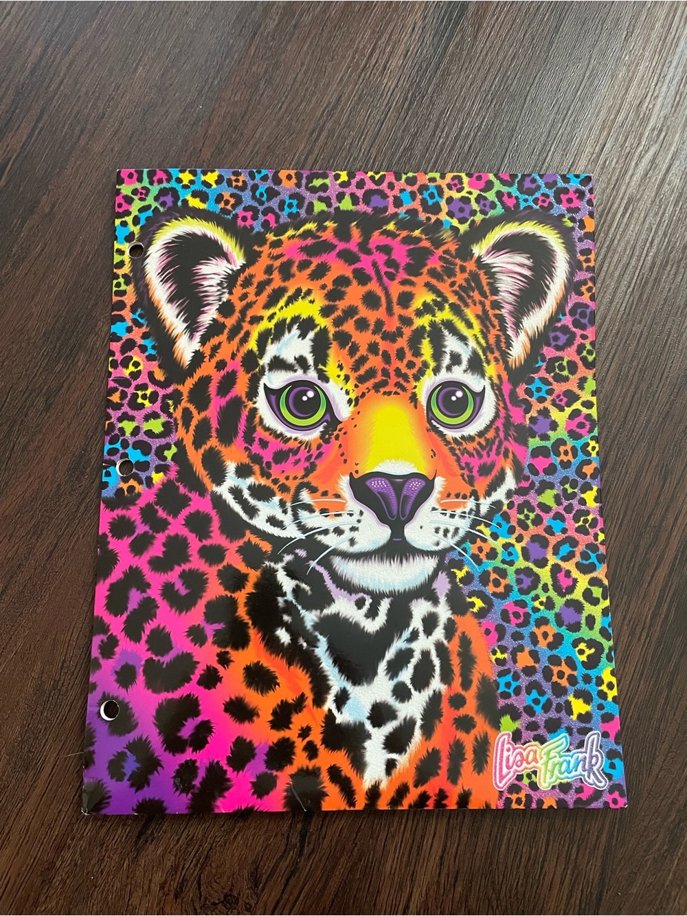 Lisa Frank READ HUNTER Tiger Leopard Glitter Portfolio Folder 2 Pocket 2020